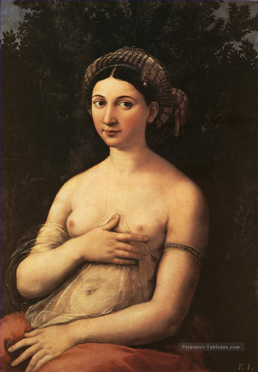 Portrait d’une Nu Femme Fornarina 1518 Renaissance Raphaël Peintures à l'huile